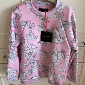 Cynthia Rowley Floral-Print Banded Scuba Sweatshirt